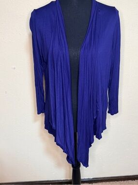 Emily Blu Women’s Small Open-Front Flowy Cardigan Boho Career Lagenlook